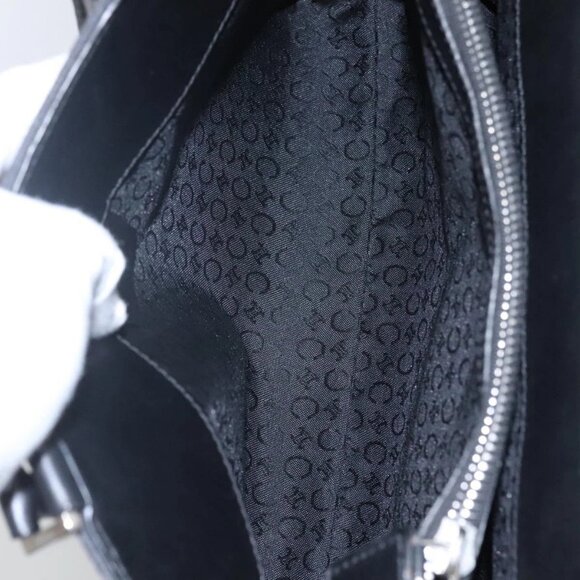 CELINE C Macadam Canvas Hand Bag Black Auth sw213 - Picture 10 of 16